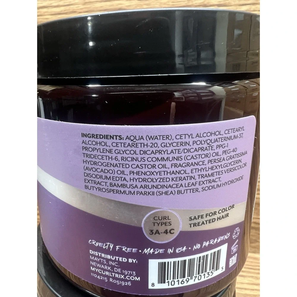 2 Curltrix What a Curl Wants Strengh + Repair Hair  Mask  Curl Creme 16 oz Each